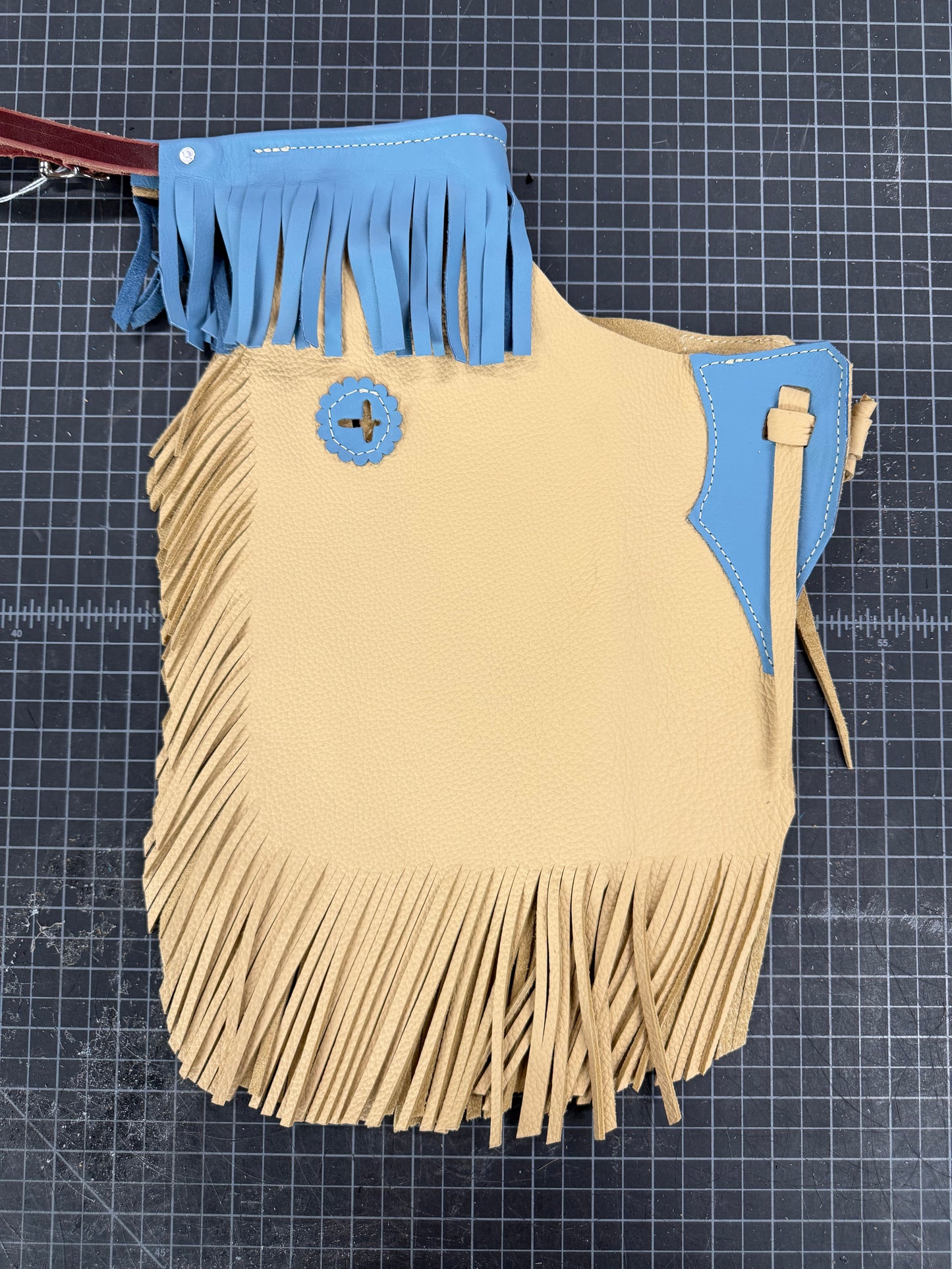 Small Kid's Armitas Ready To Ship - Butter w/Sky Blue