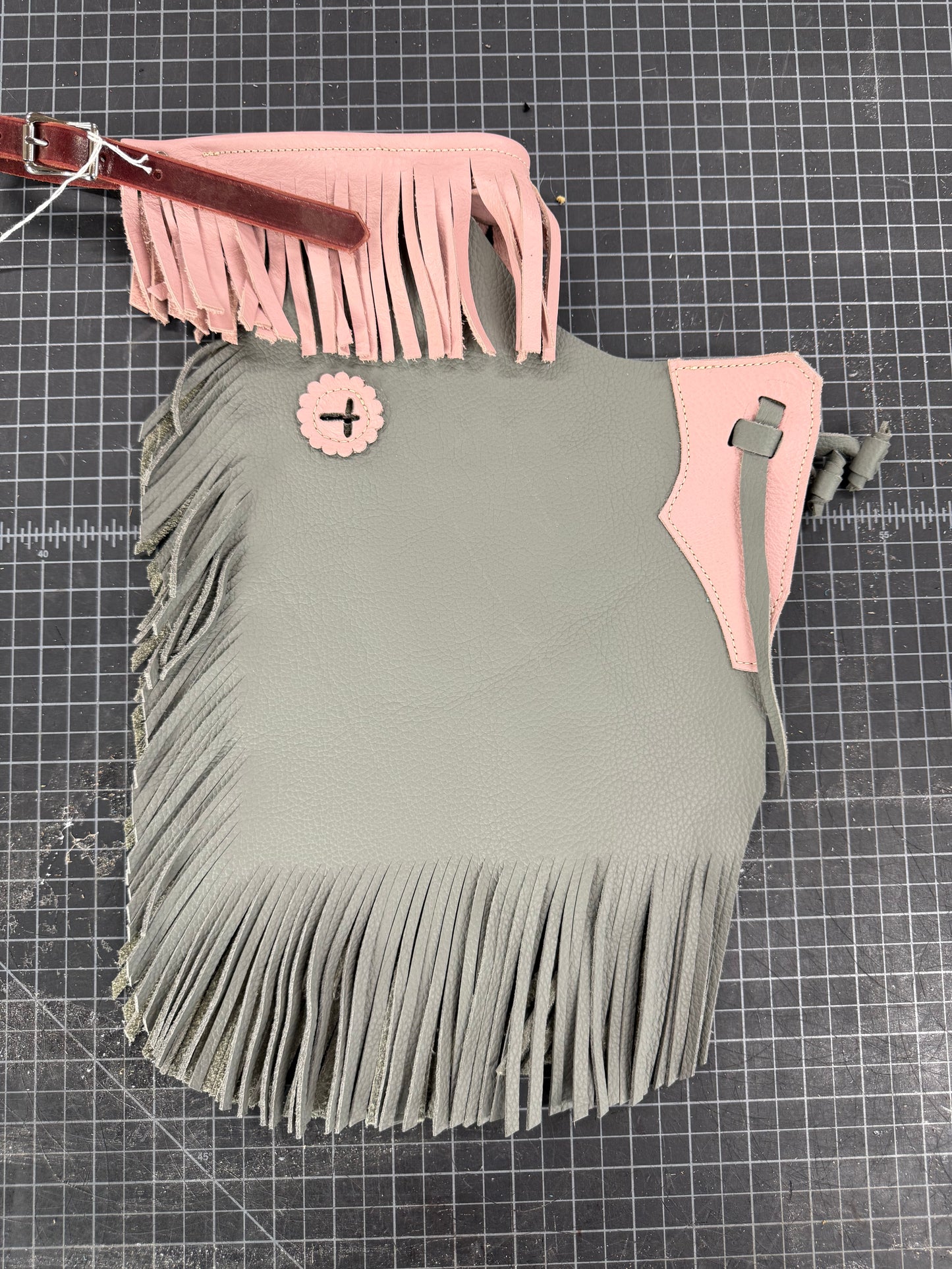 Small Kid's Armitas Ready To Ship - Grey w/Pink