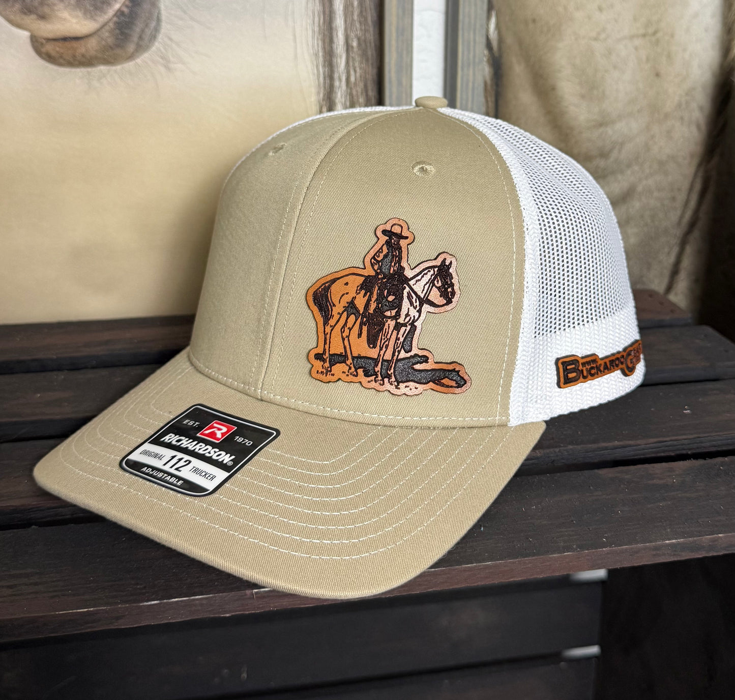 BuckarooGear Leather Patch Hat - EM Design