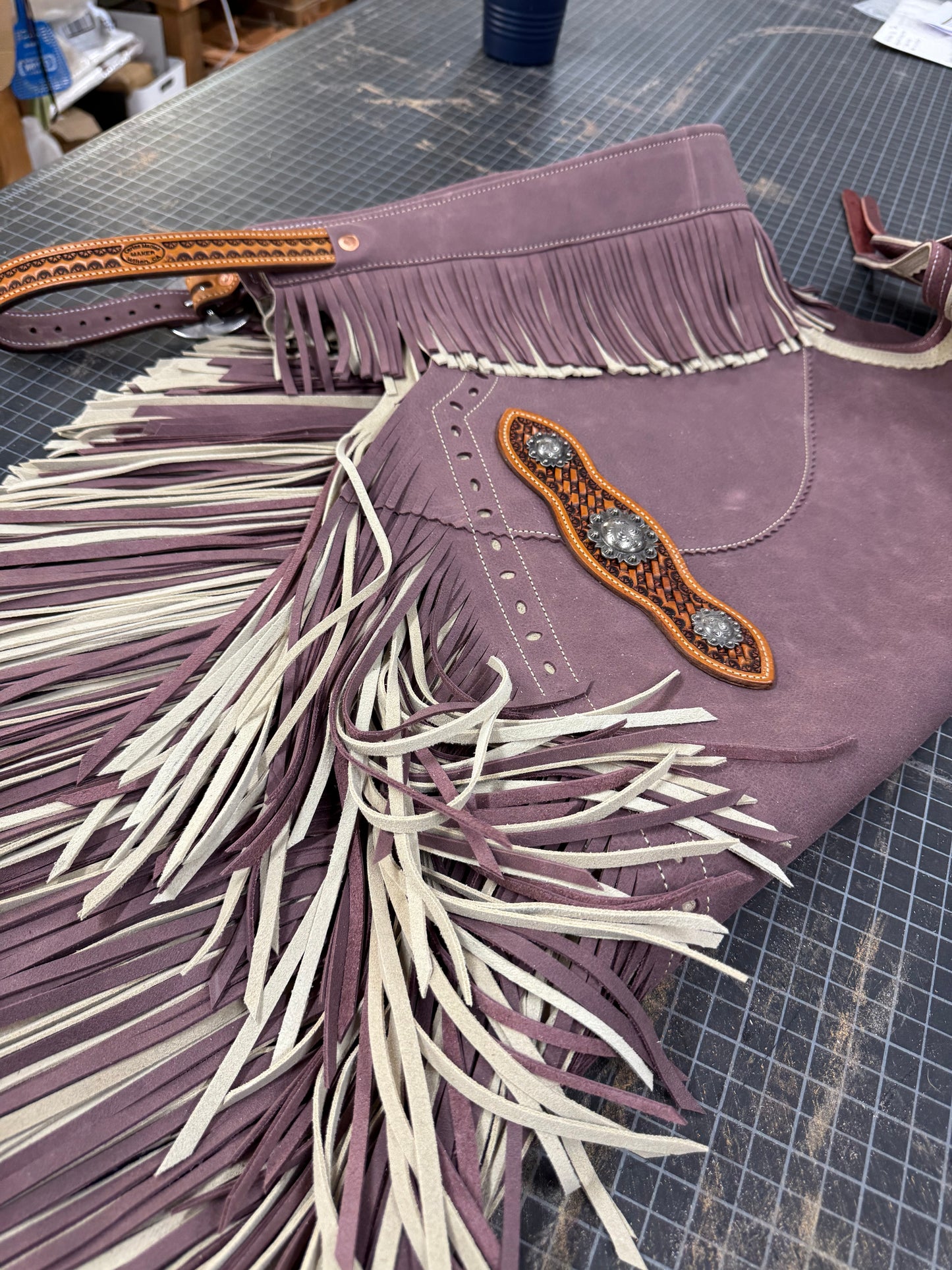 Purple Nubuc GreatBasin Armitas - Ready To Ship