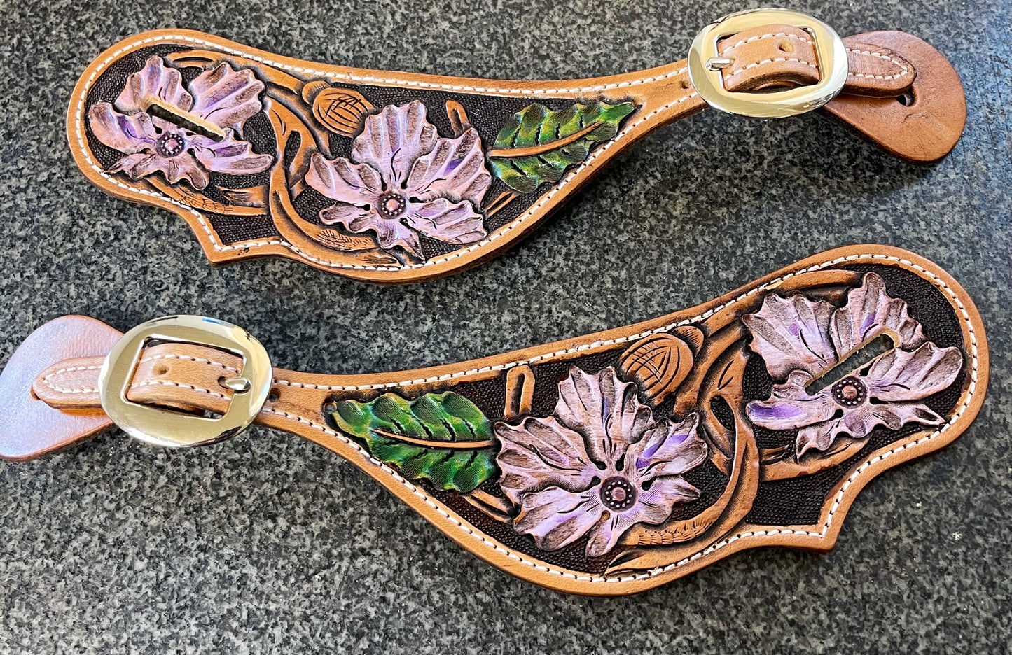 Two Flower Tap-Off / Tear Drop Spur Strap Delrin Pattern Combo Set