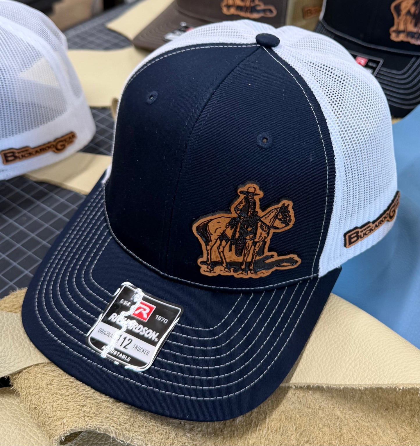 BuckarooGear Leather Patch Hat - EM Design