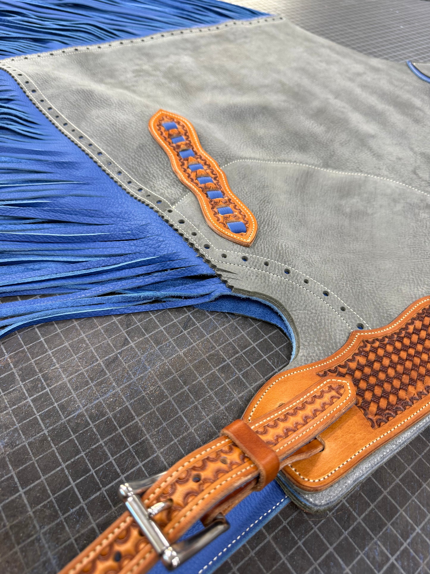 Spec Grey/Blue GreatBasin Chinks - Ready To Ship