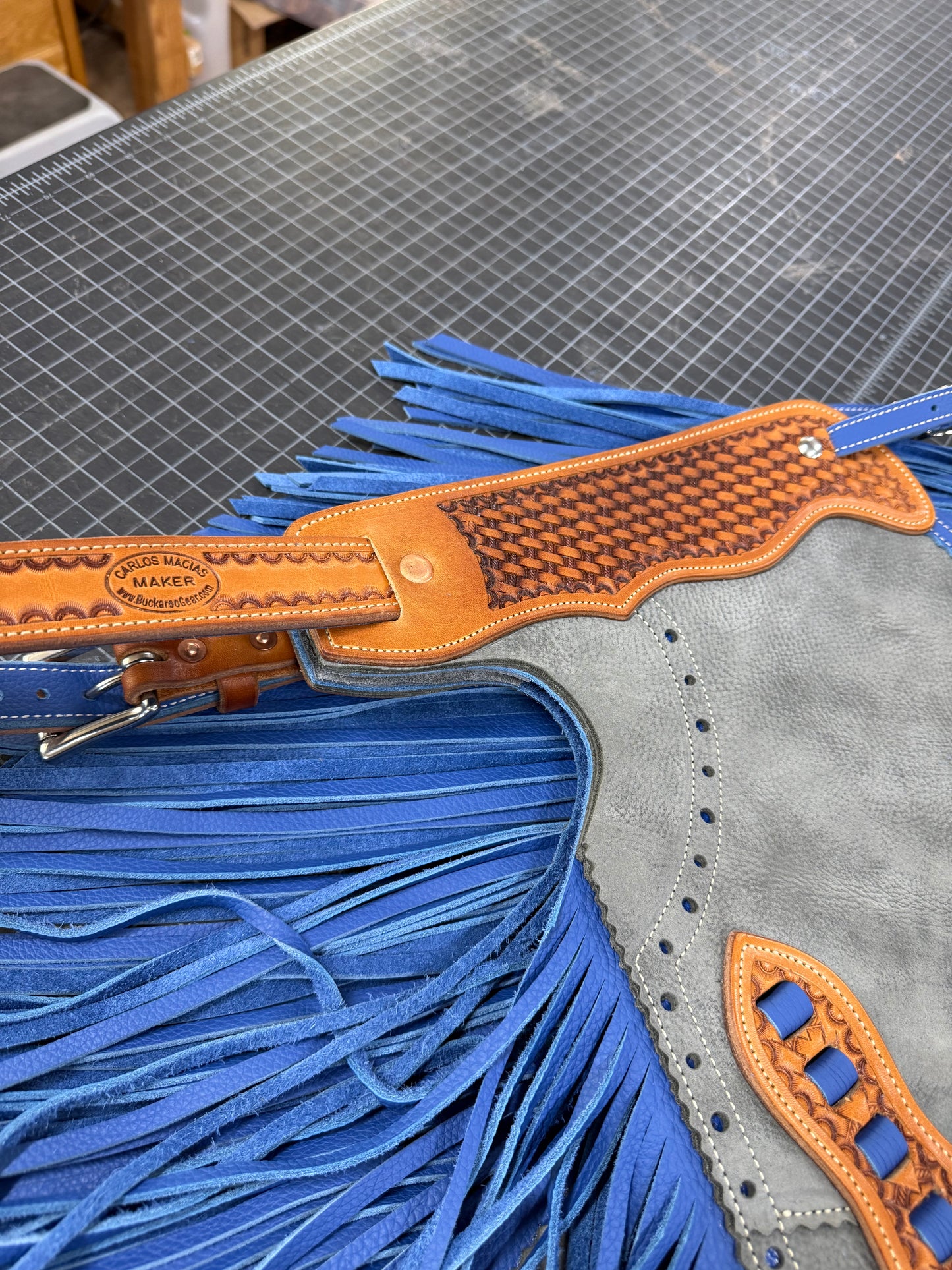 Spec Grey/Blue GreatBasin Chinks - Ready To Ship