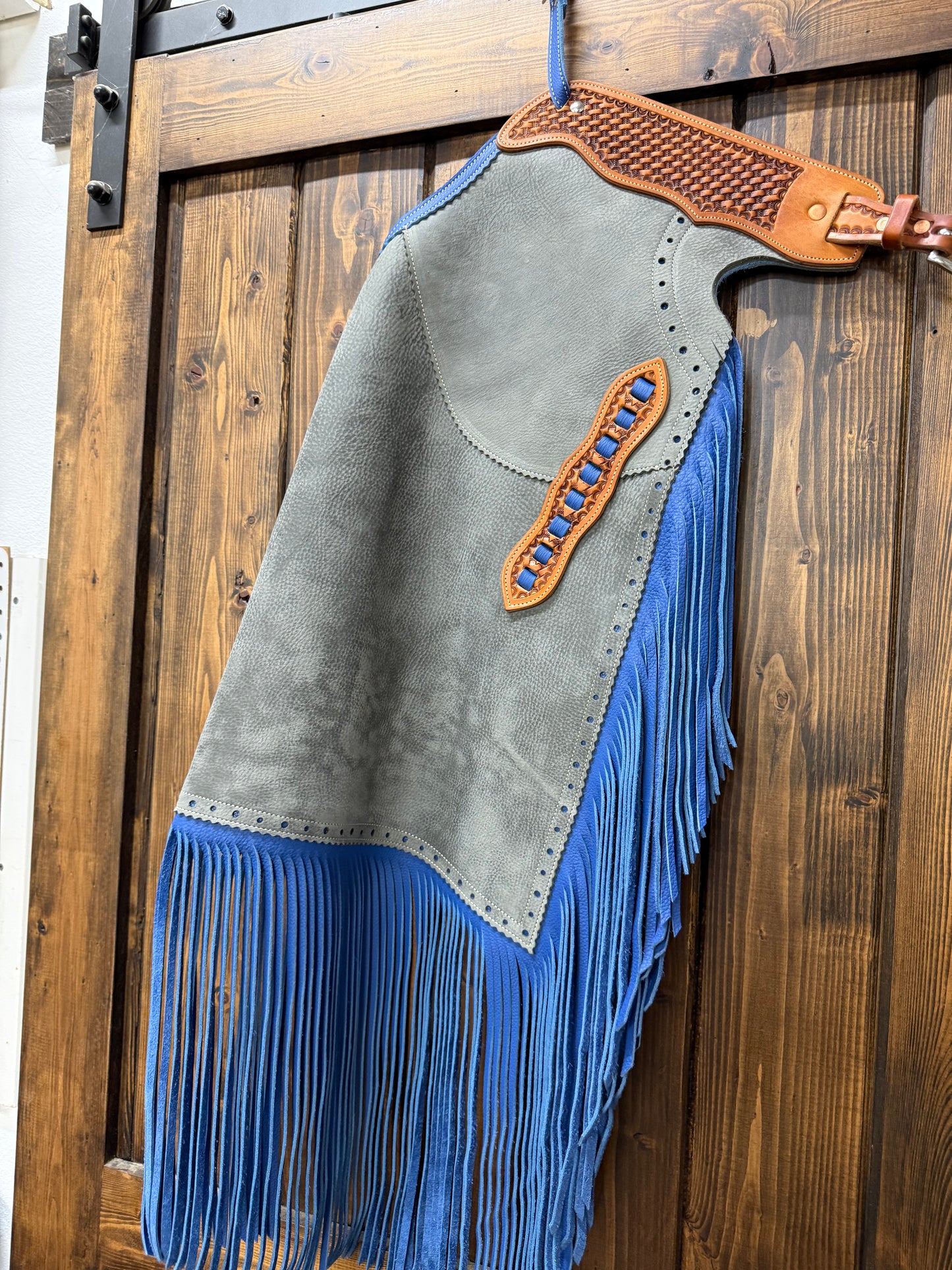 Spec Grey/Blue GreatBasin Chinks - Ready To Ship