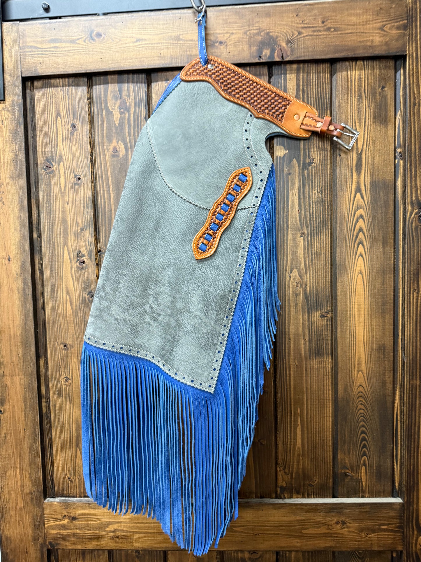 Spec Grey/Blue GreatBasin Chinks - Ready To Ship