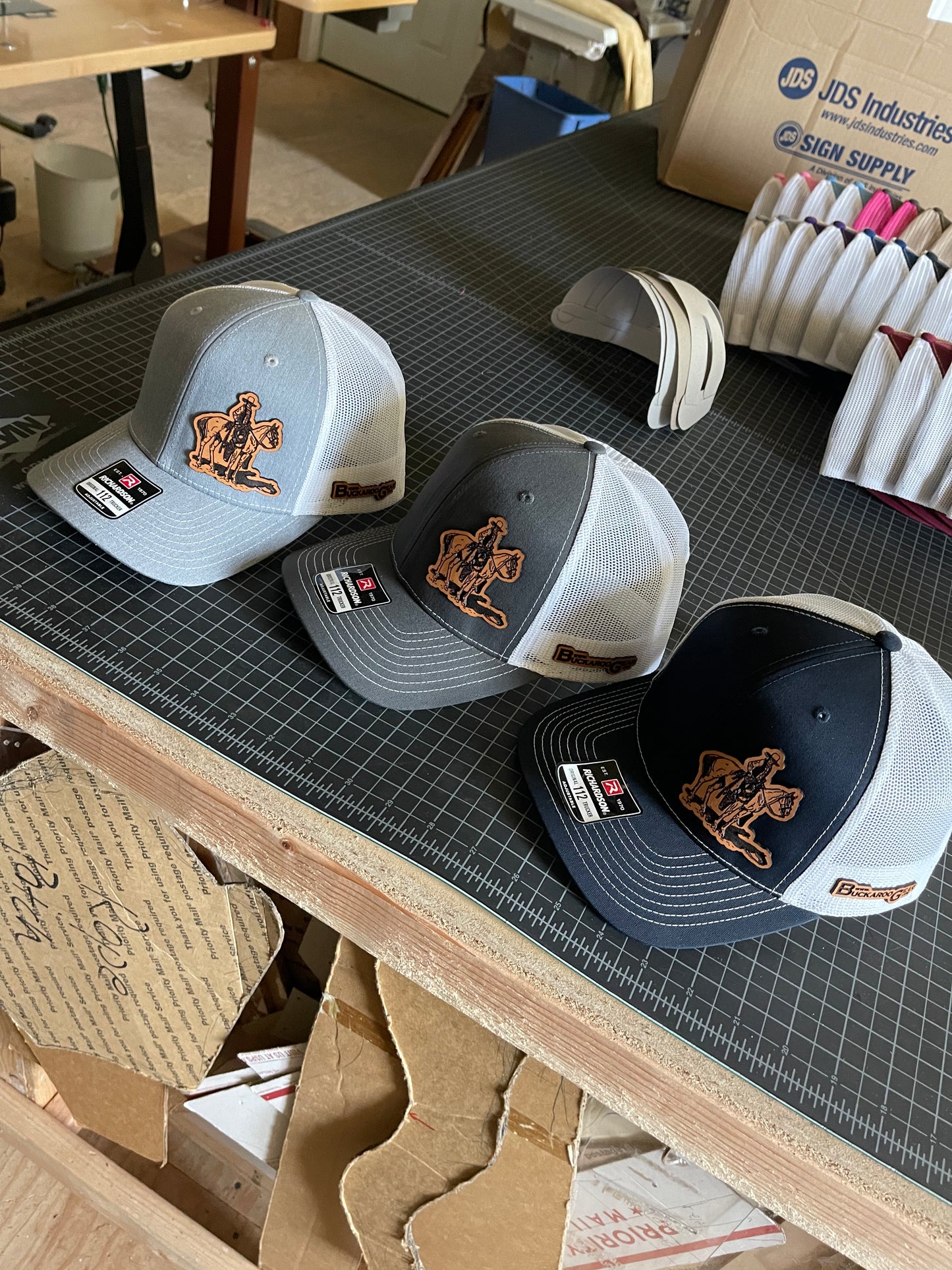 BuckarooGear Leather Patch Cap - EM Design