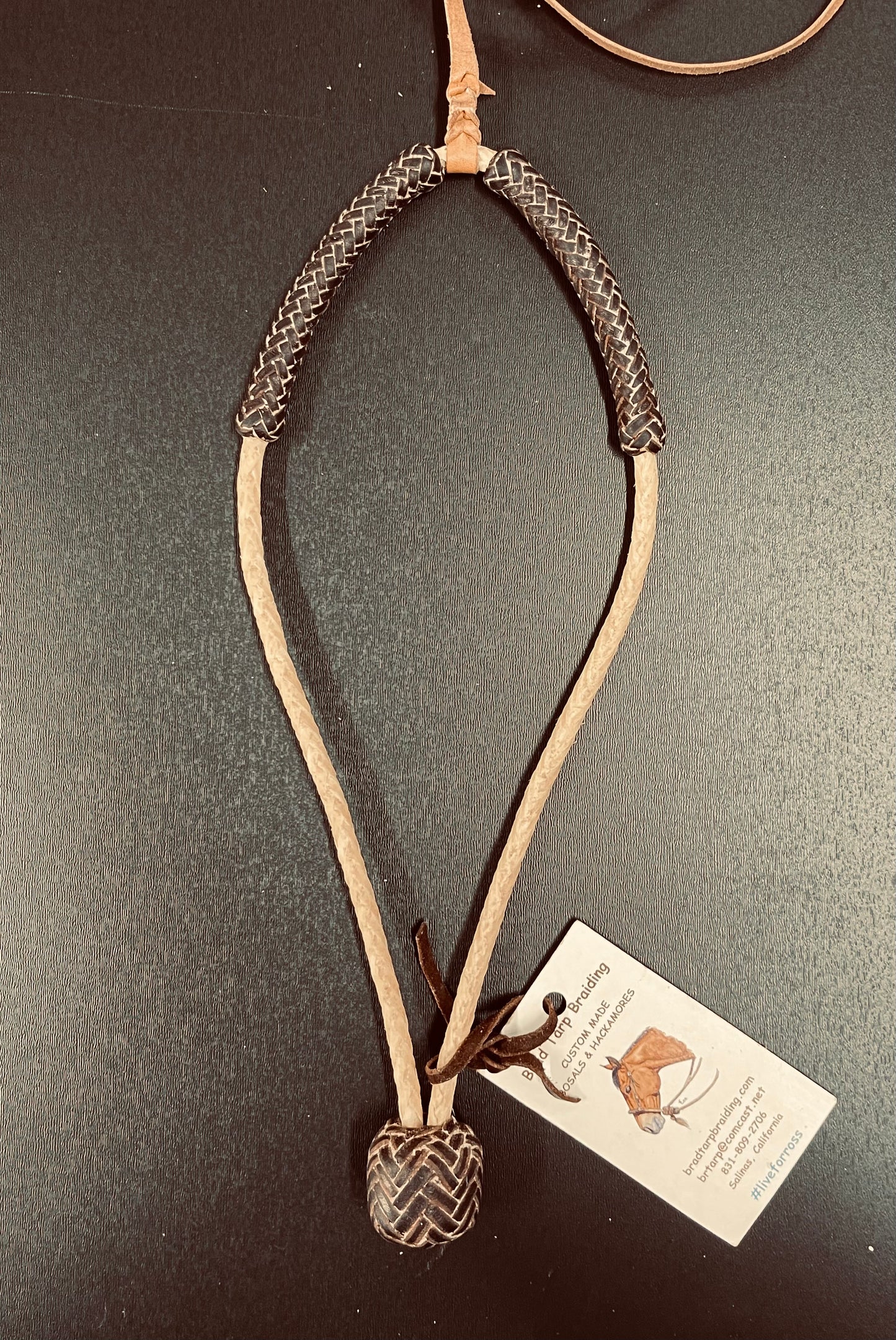 1/4" Rawhide & Roo Center Tie Bosalita by Brad Tarp