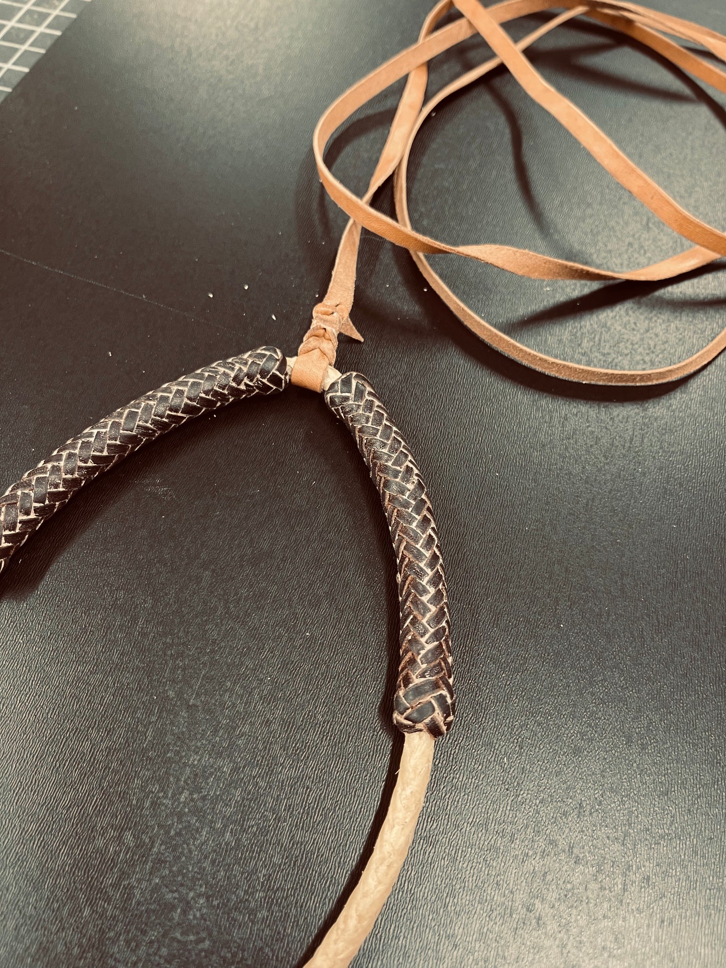1/4" Rawhide & Roo Center Tie Bosalita by Brad Tarp