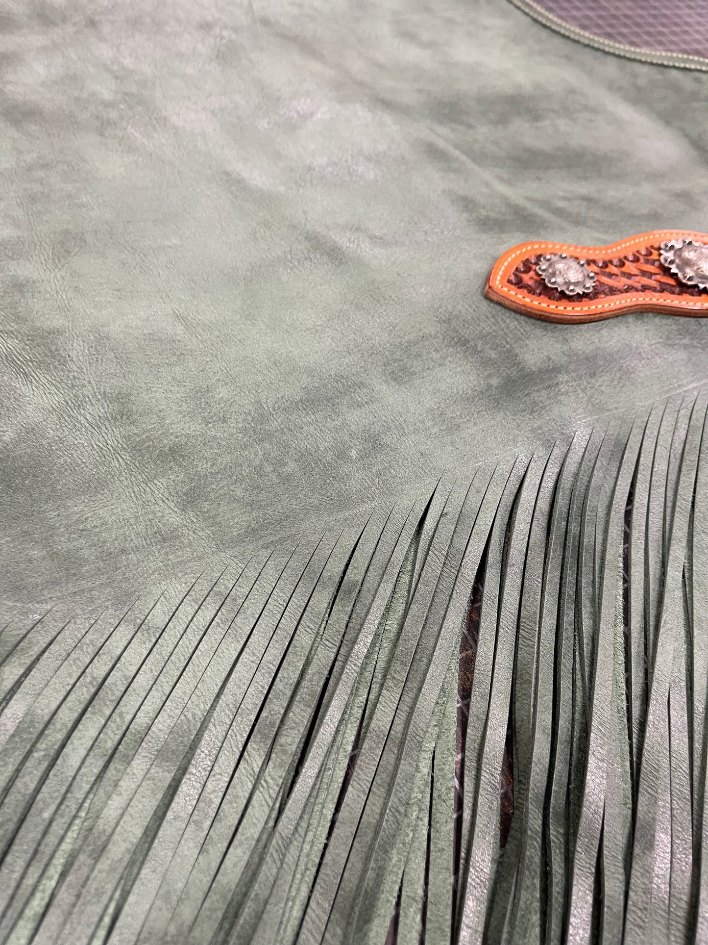 Distressed Green BuckarooGear Chinks - Ready To Ship