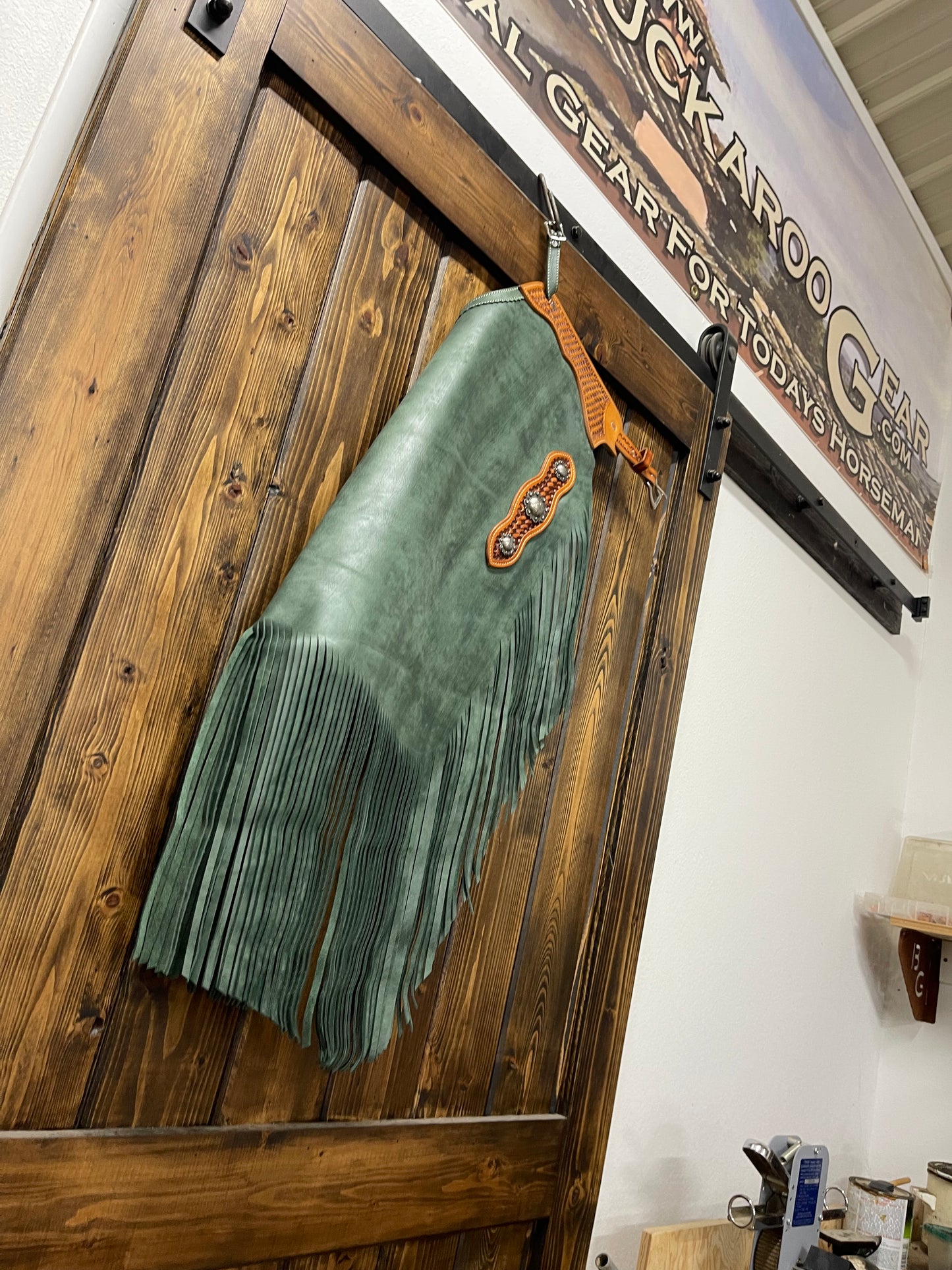 Distressed Green BuckarooGear Chinks - Ready To Ship