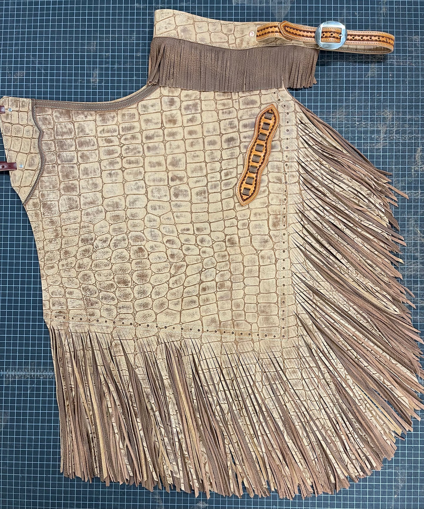 Distressed Brown Embossed GreatBasin Armitas - Ready To Ship