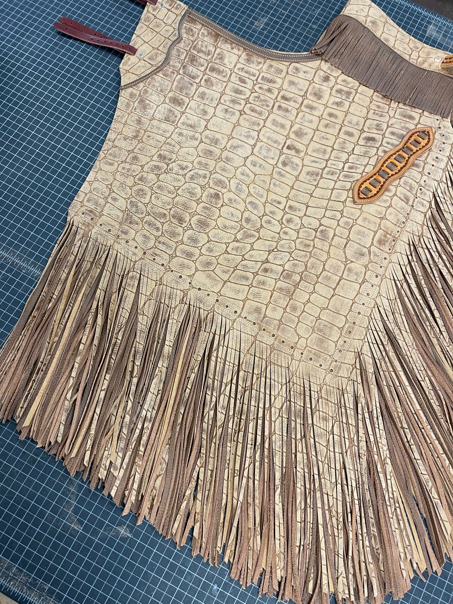 Distressed Brown Embossed GreatBasin Armitas - Ready To Ship