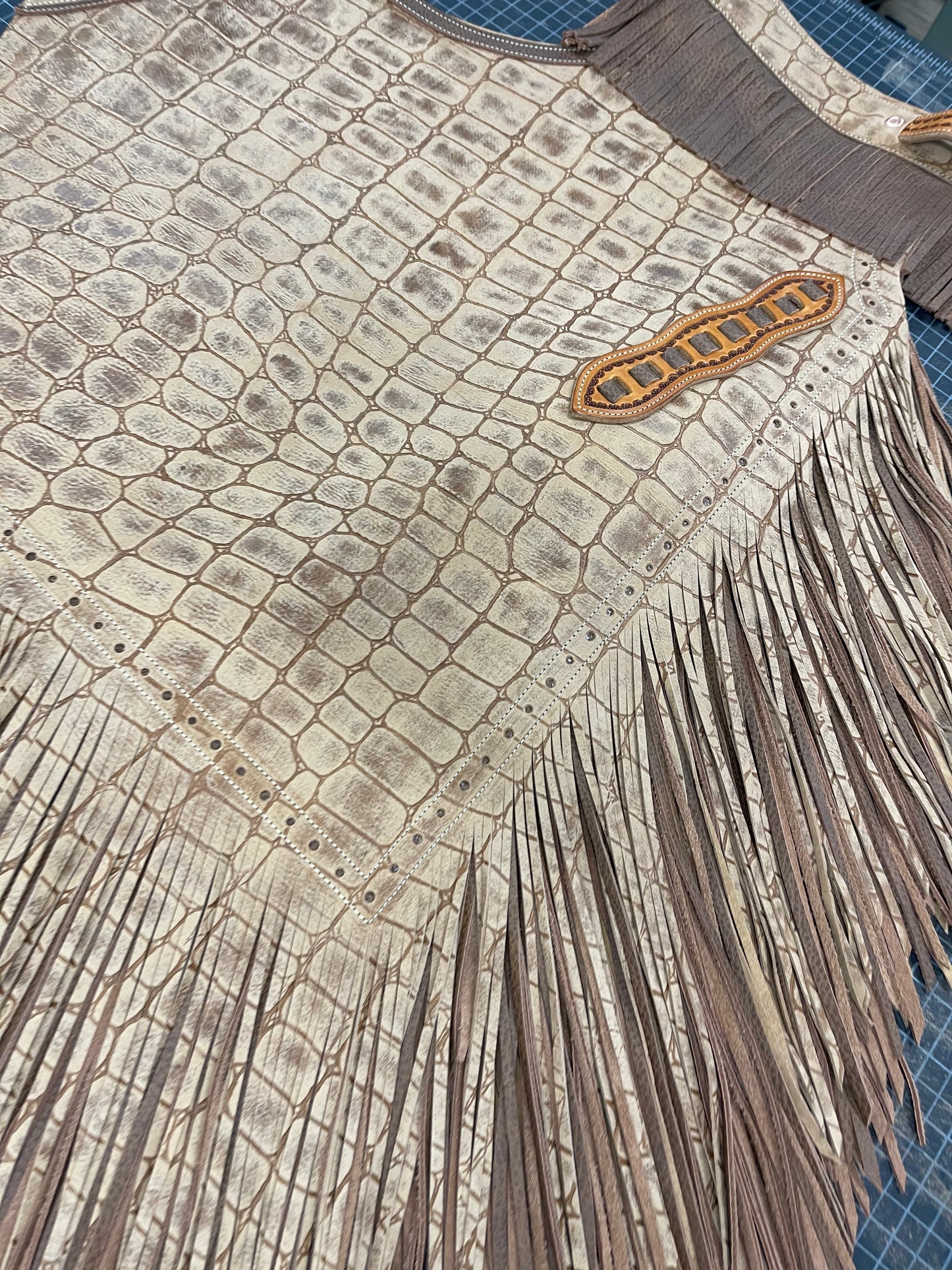 Distressed Brown Embossed GreatBasin Armitas - Ready To Ship