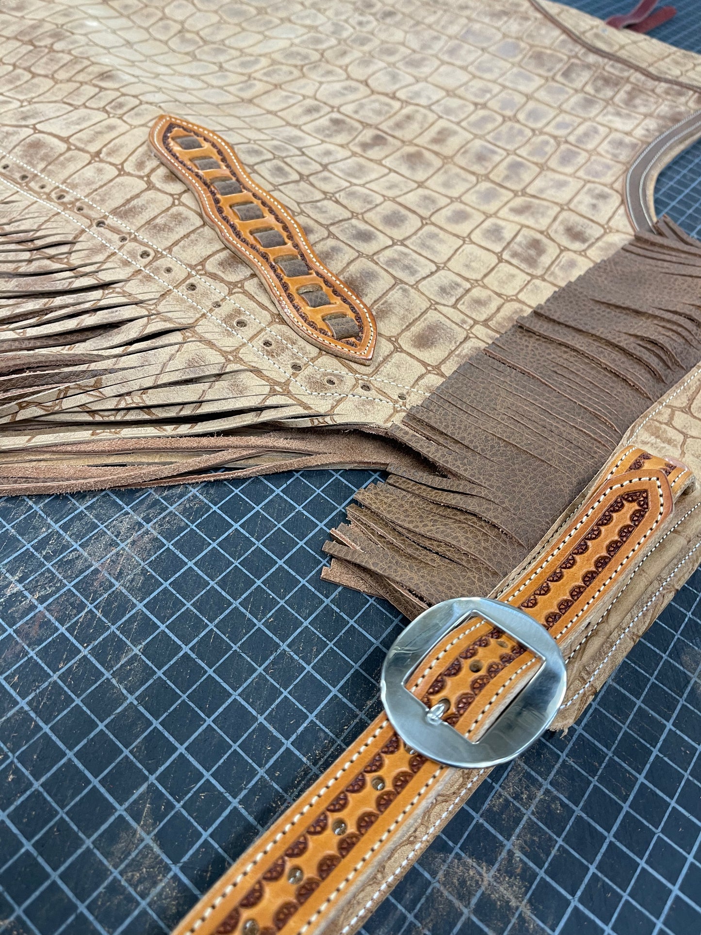 Distressed Brown Embossed GreatBasin Armitas - Ready To Ship