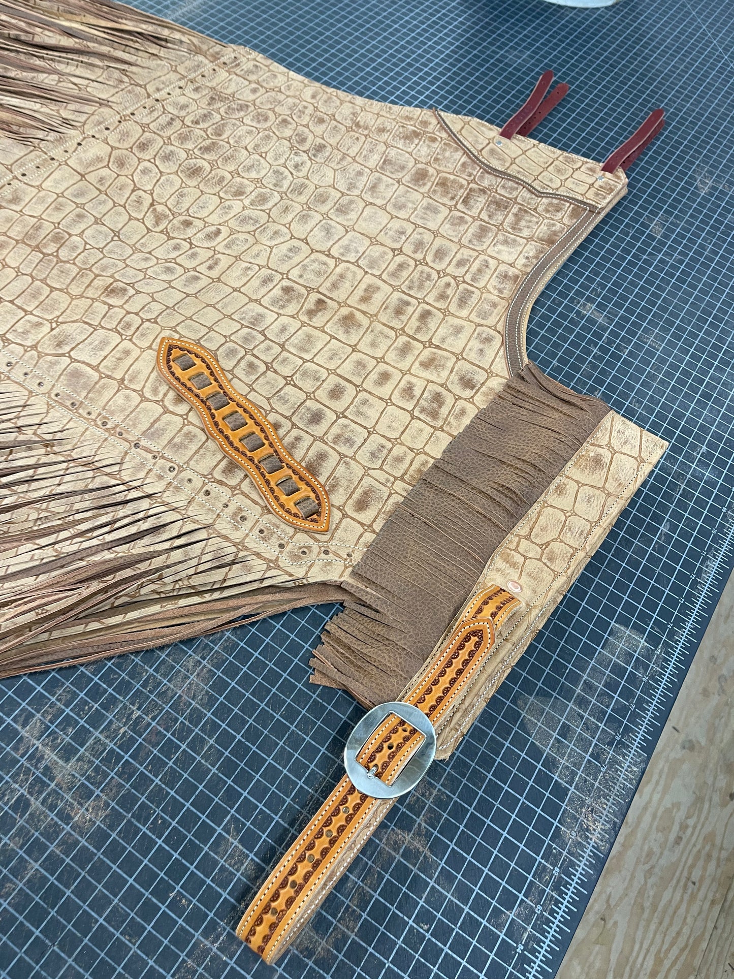 Distressed Brown Embossed GreatBasin Armitas - Ready To Ship