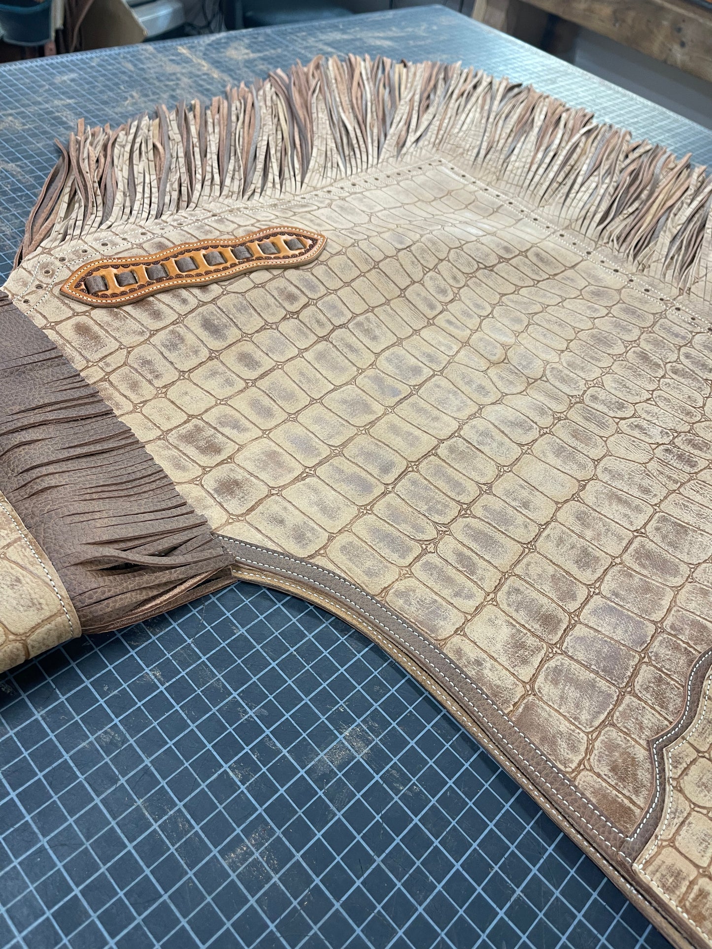 Distressed Brown Embossed GreatBasin Armitas - Ready To Ship