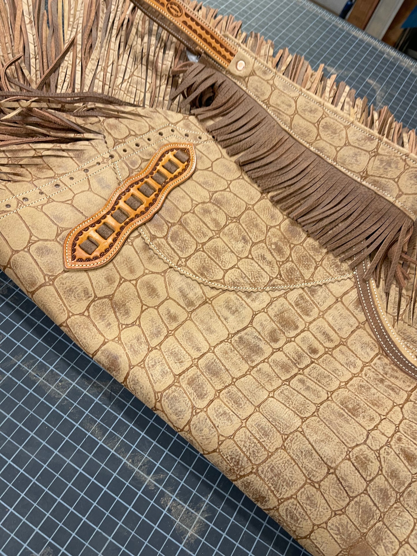 Distressed Brown Embossed GreatBasin Armitas - Ready To Ship