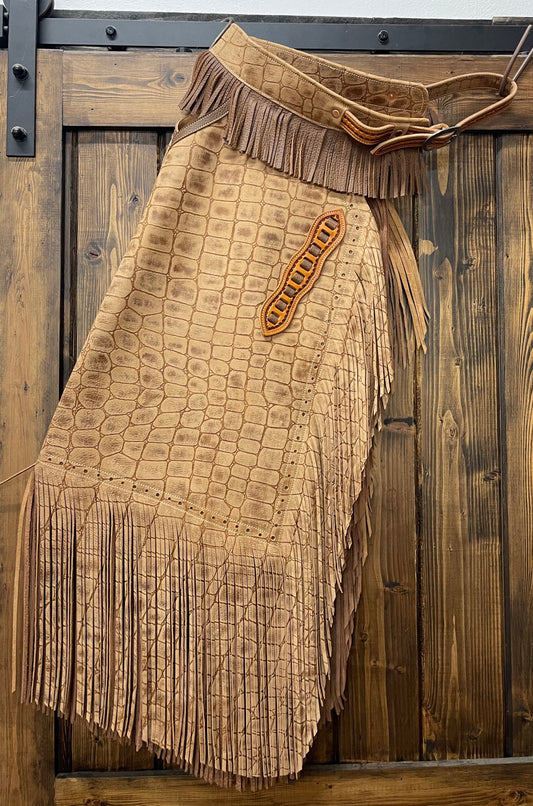 Distressed Brown Embossed GreatBasin Armitas - Ready To Ship