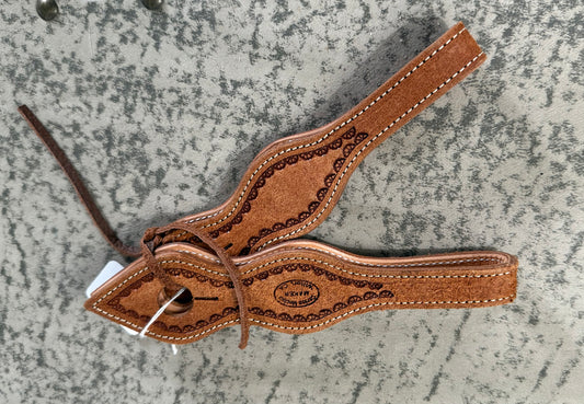 Border Stamped Roughout Slobber Straps Ready to ship