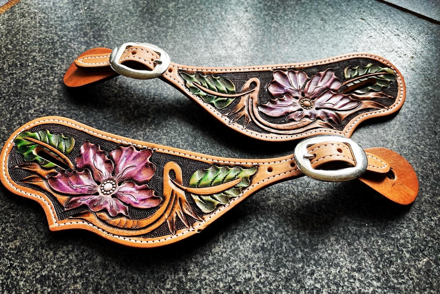 Single Flower Tap-Off / Tear Drop Spur Strap Acrylic Pattern Combo Set