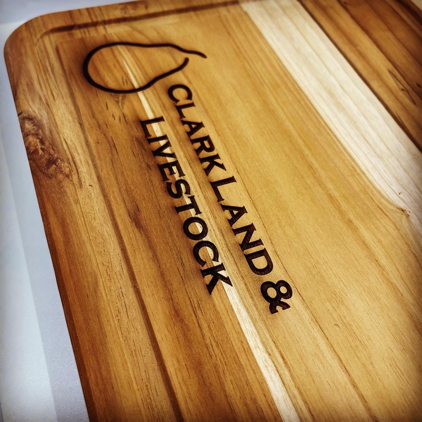 Custom Laser Engraved Teakwood Cutting Board