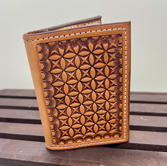 Geometric Stamped Card Wallet