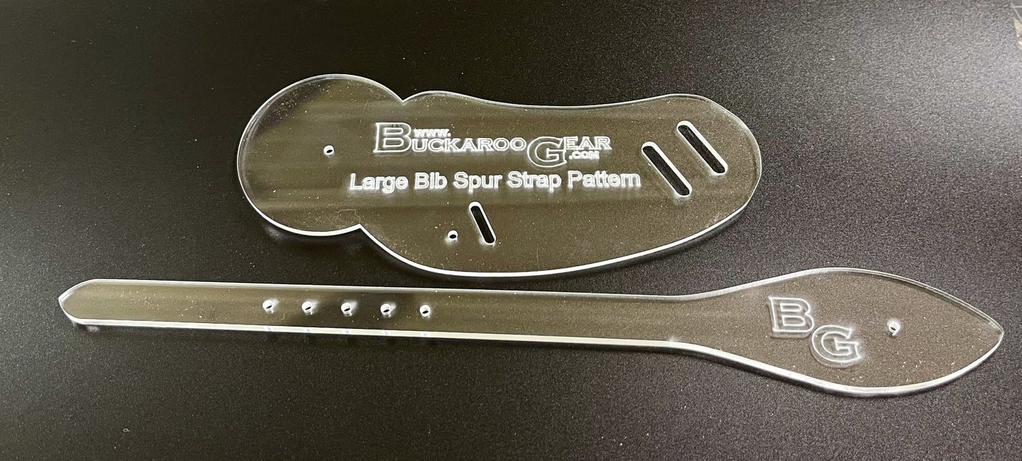 Large Bib Style Spur Strap Acrylic Pattern Set