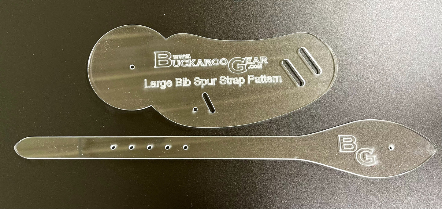Large Bib Style Spur Strap Acrylic Pattern Set