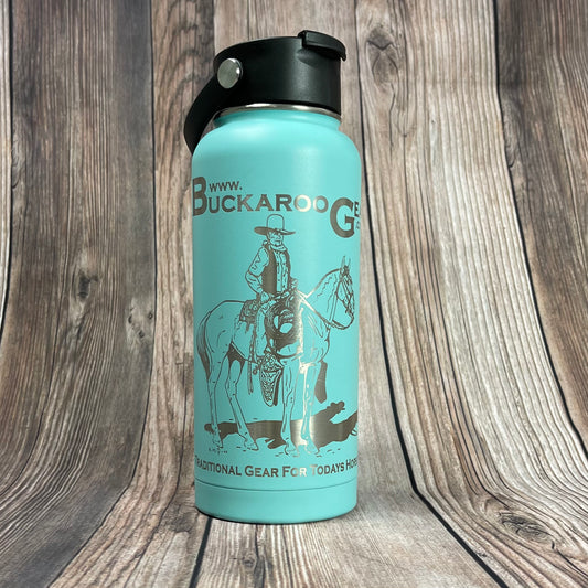 RTIC 32oz Bottle engraved with the Classic BuckarooGear Logo - Teal