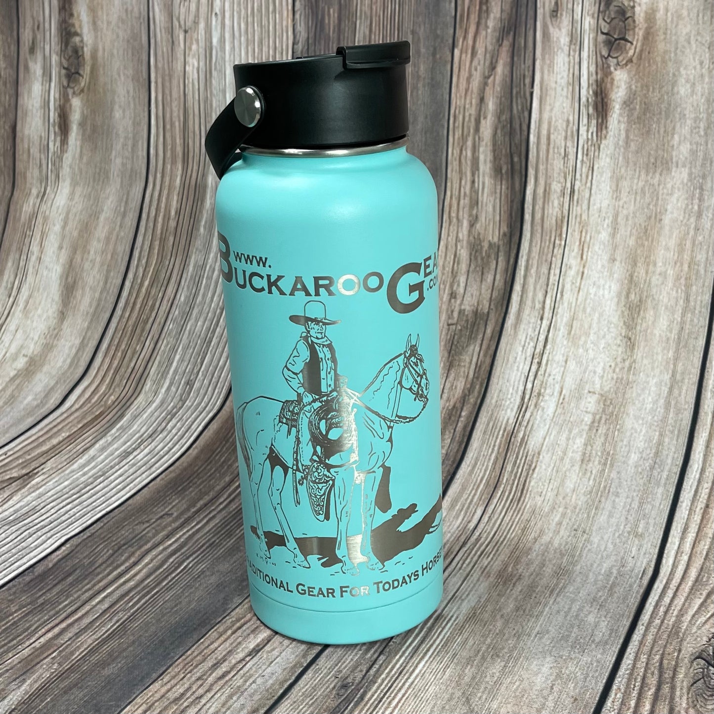 RTIC 32oz Bottle engraved with the Classic BuckarooGear Logo - Teal