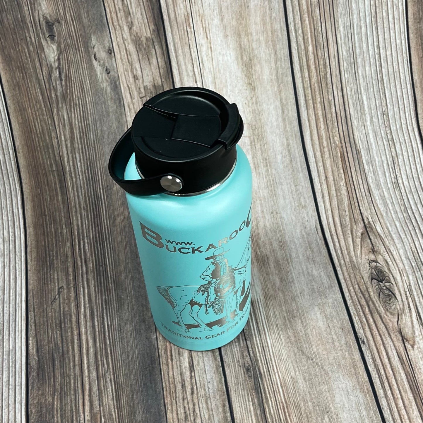 RTIC 32oz Bottle engraved with the Classic BuckarooGear Logo - Teal