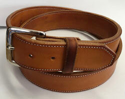 Basic Doubled & Stitched Skirting Leather Work Belt - Made to Order