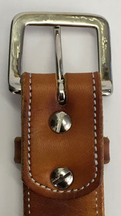 Basic Doubled & Stitched Skirting Leather Work Belt - Made to Order